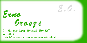 erno oroszi business card